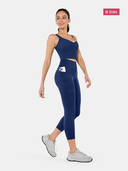Body Sculpt Side Pocket 7/8 Leggings 2.0 (Reversible Wear)