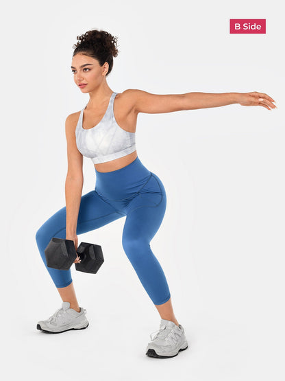 Body Sculpt Side Pocket 7/8 Leggings 2.0 (Reversible Wear) | Mova Studio