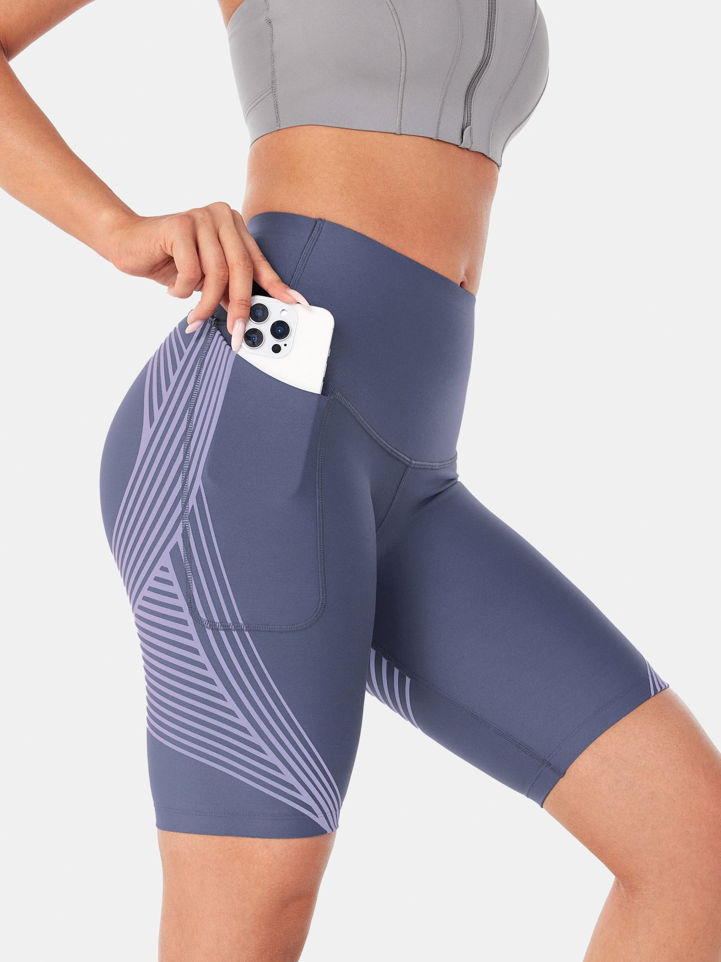 Body Sculpt Side Pocket 9" Biker Shorts (Reversible Wear) | Mova Studio