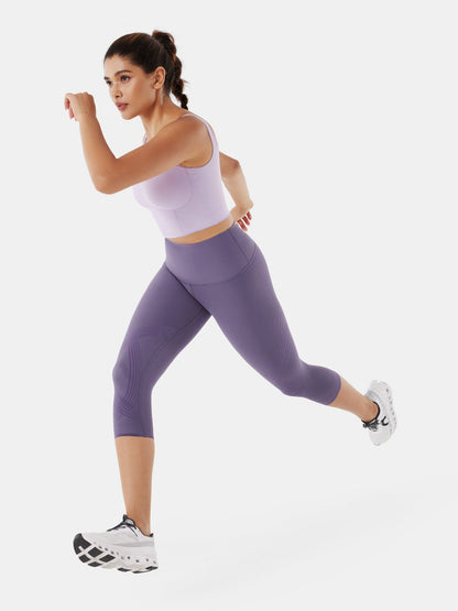 Body Sculpt Capri Leggings (Reversible Wear) | Mova Studio