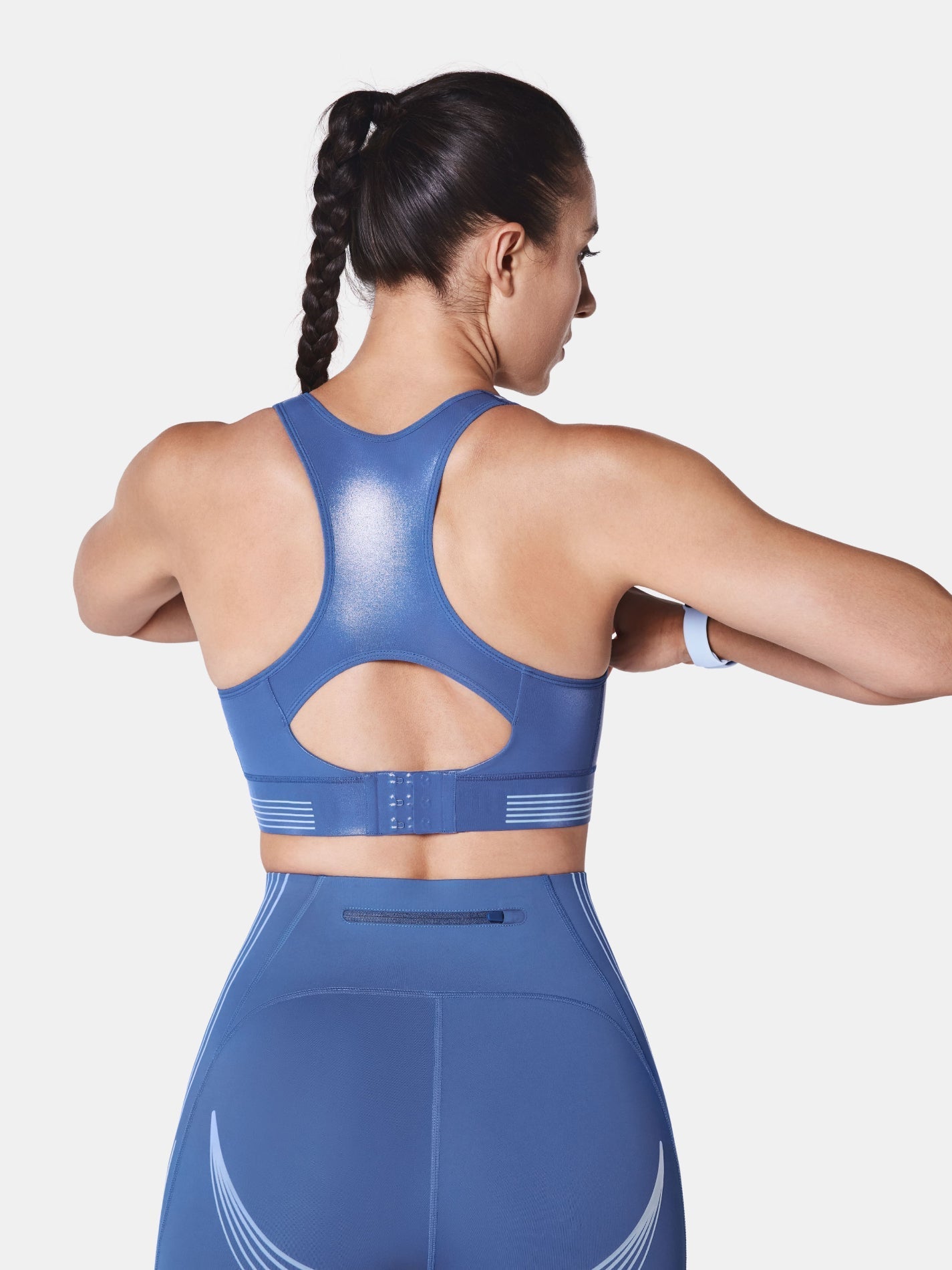 Body Sculpt Glossy Leather Sports Bra | Mova Studio
