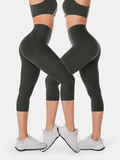 Body Sculpt Side Pocket Capri Leggings 2.0 (Reversible Wear)