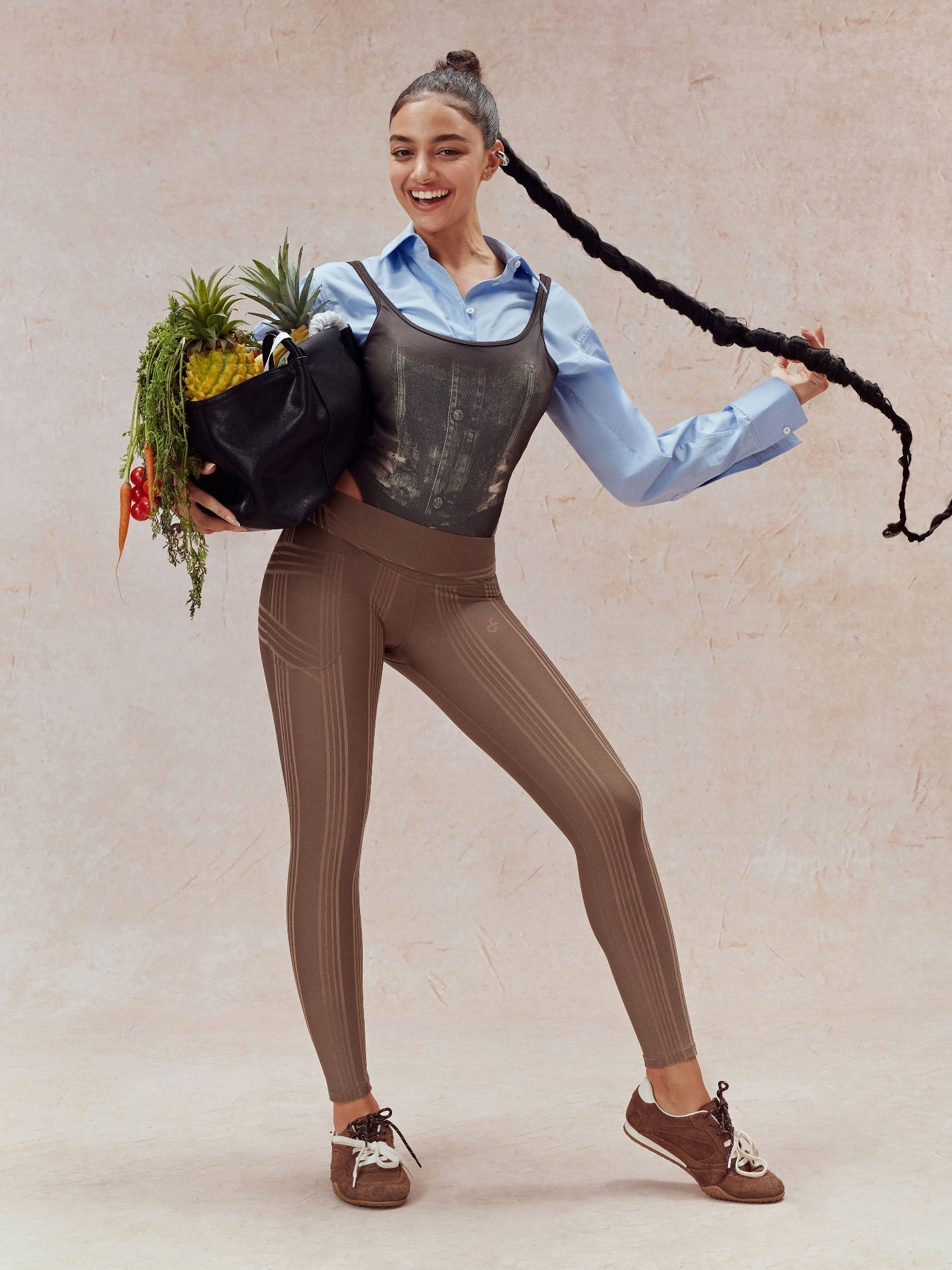 PowerBand Resistance 7/8 Leggings (Reversible Wear) | Mova Studio