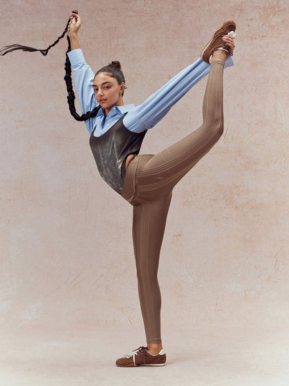 PowerBand Resistance 7/8 Leggings (Reversible Wear) | Mova Studio