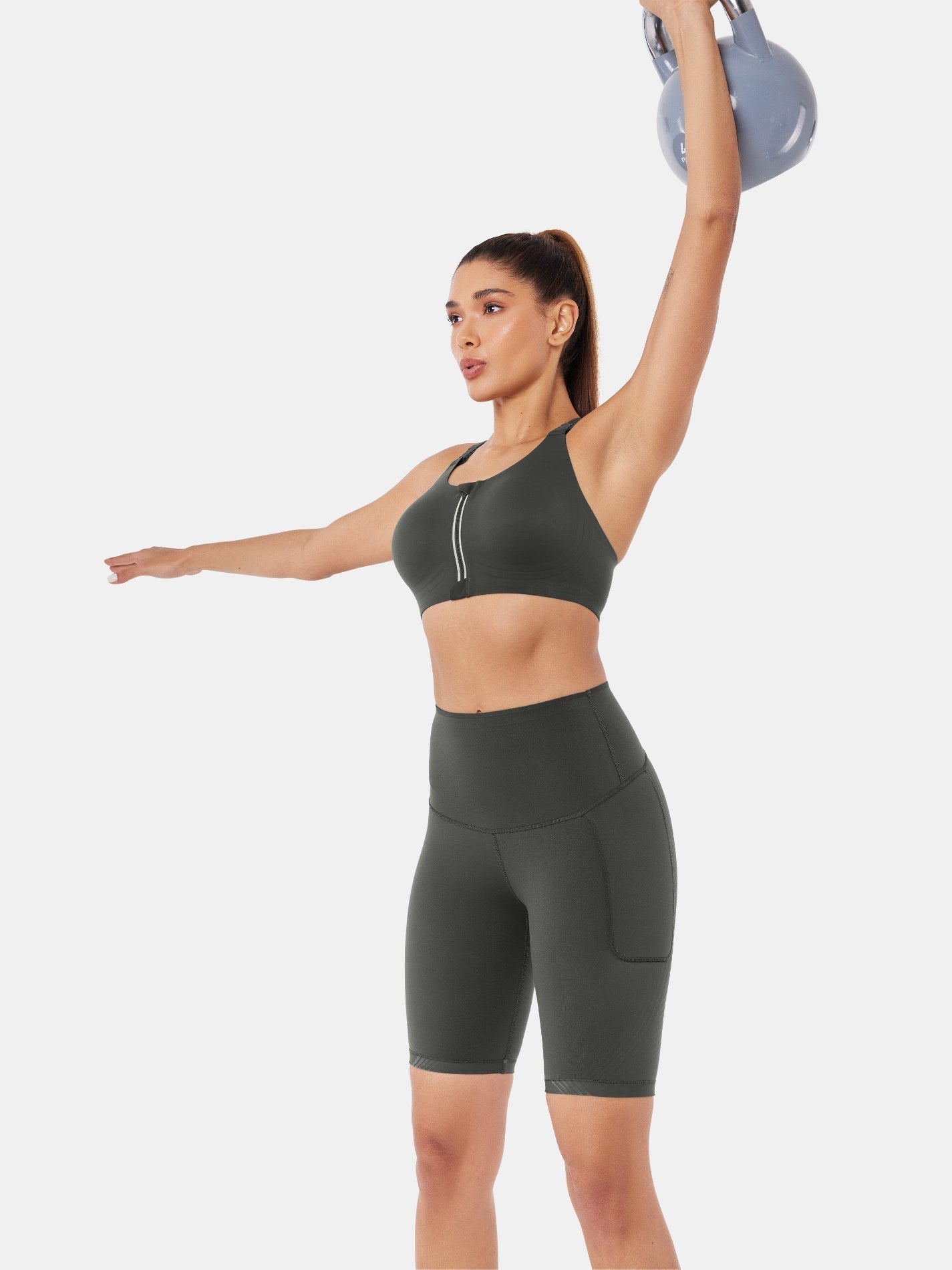 Body Sculpt Side Pocket 9" Biker Shorts (Reversible Wear) | Mova Studio