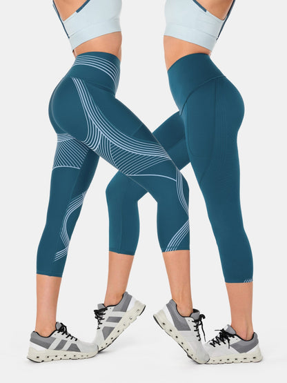 Body Sculpt Side Pocket Capri Leggings 2.0 (Reversible Wear)