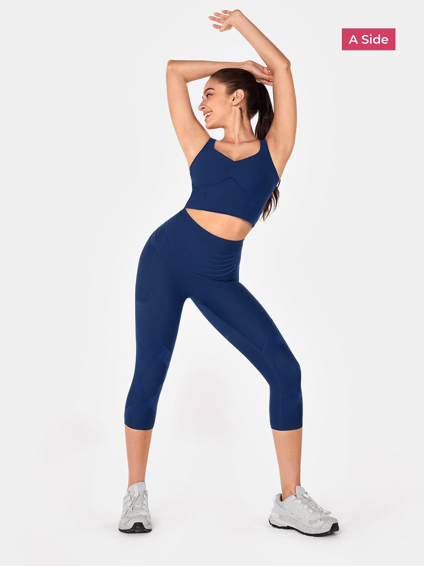Body Sculpt Side Pocket Capri Leggings 2.0 (Reversible Wear) | Mova Studio