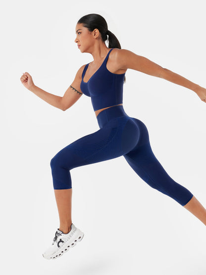 Body Sculpt Side Pocket Capri Leggings 2.0 (Reversible Wear) | Mova Studio