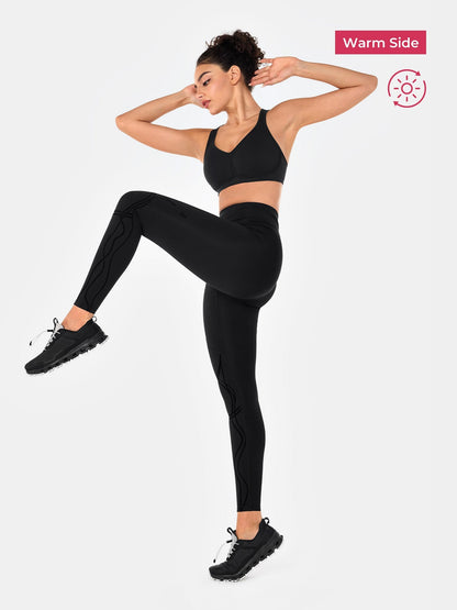 Body Sculpt Two Way Temp Leggings (Reversible Wear) | Mova Studio