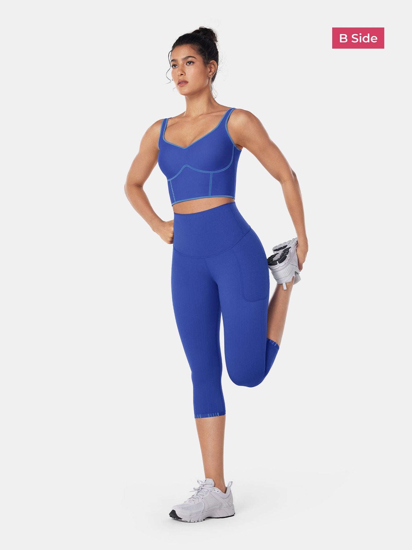 PowerBand Resistance Capri Leggings (Reversible Wear) | Mova Studio
