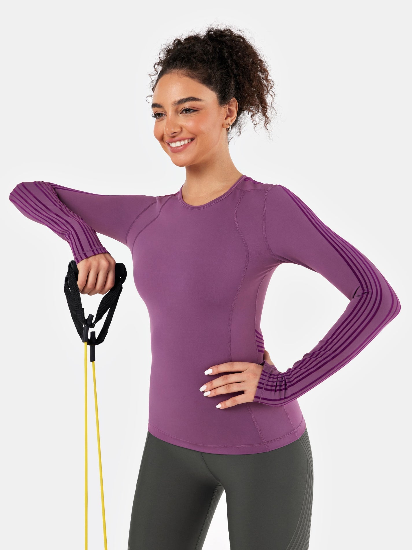 PowerBand Resistance Long Sleeve Top | Mova Studio