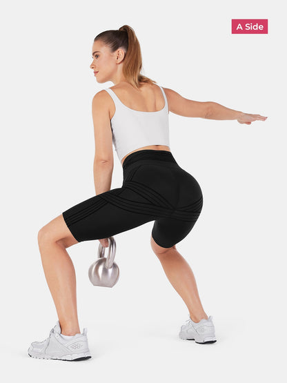 PowerBand Resistance 9" Biker Shorts (Reversible Wear) | Mova Studio