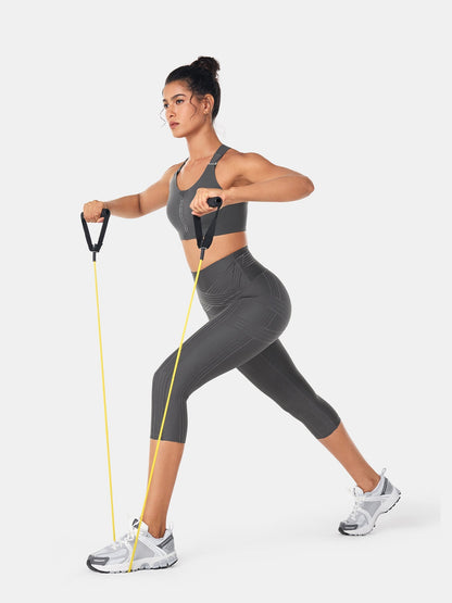 PowerBand Resistance Capri Leggings (Reversible Wear) | Mova Studio