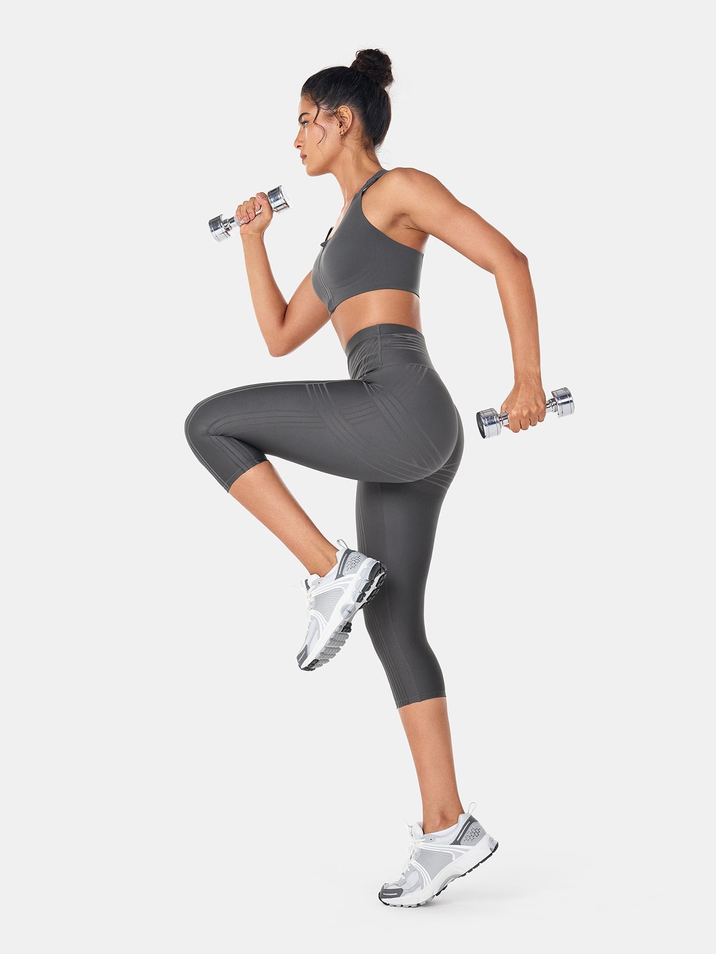 PowerBand Resistance Capri Leggings (Reversible Wear) | Mova Studio