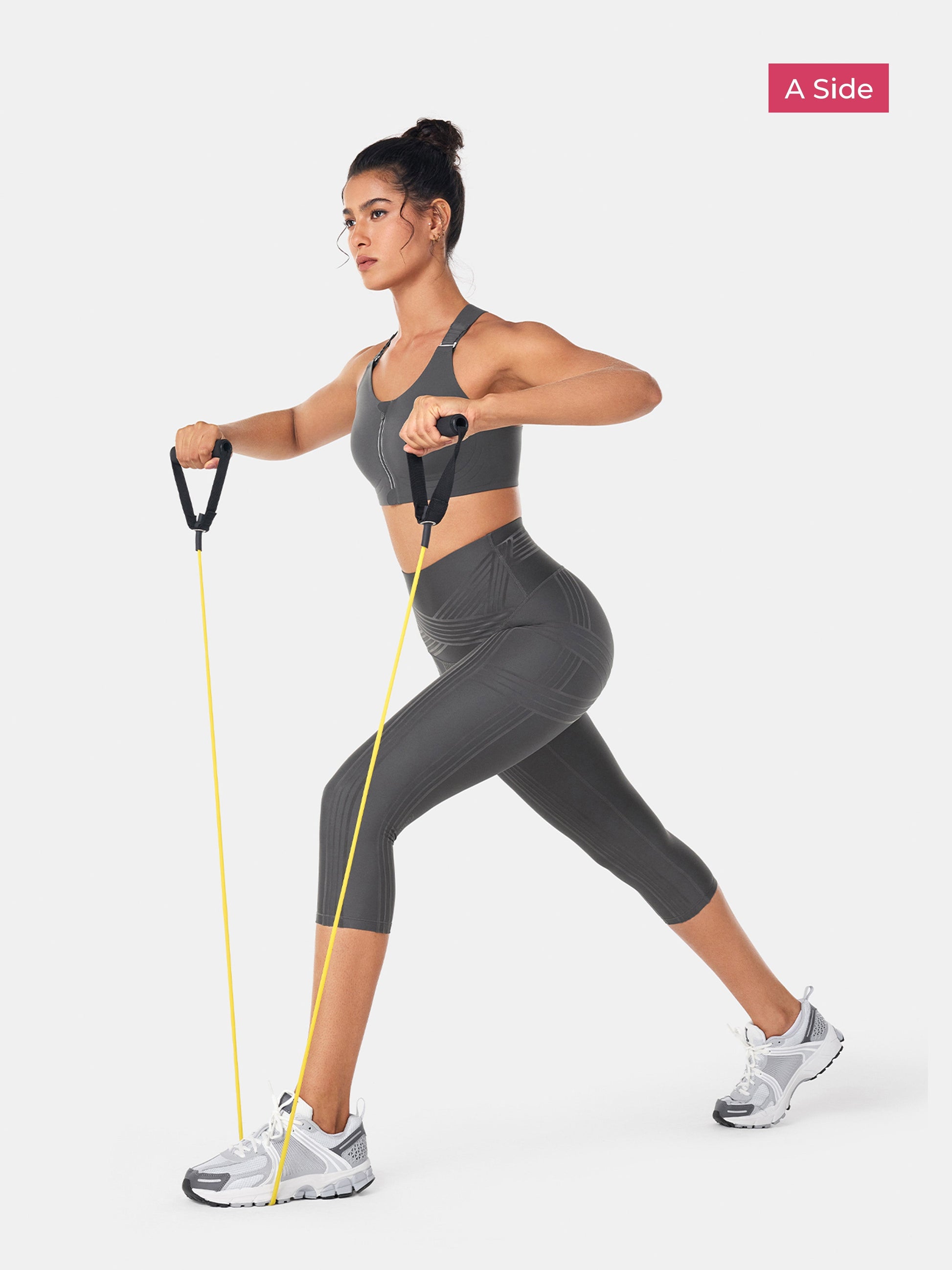 PowerBand Resistance Capri Leggings (Reversible Wear) | Mova Studio