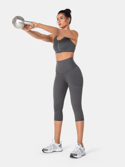 PowerBand Resistance Capri Leggings (Reversible Wear) | Mova Studio